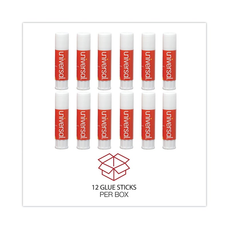 Universal 75748 Glue Stick, .28 oz, Stick, Clear, 12/Pack - Image 4